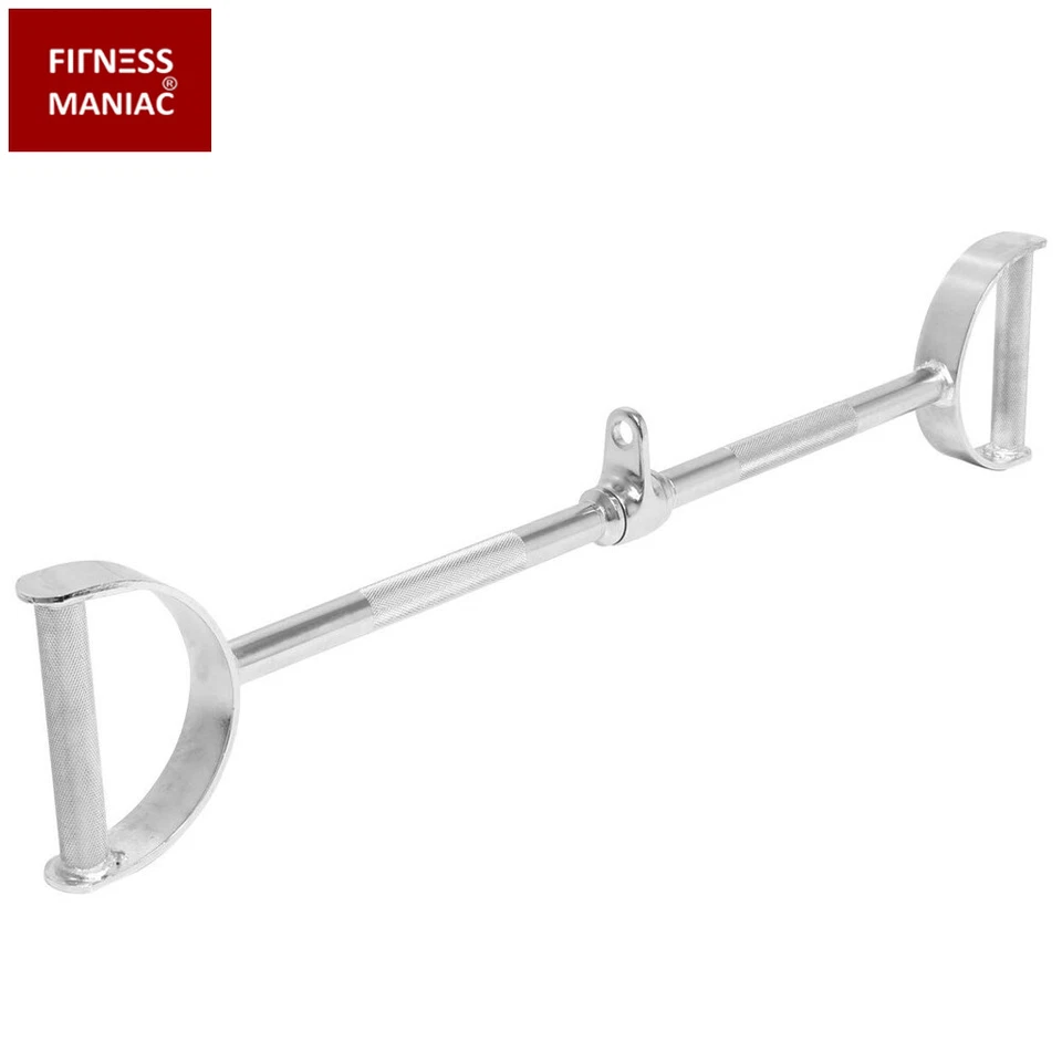 Barra LAT plana D mango máquina accesorios de cable tirar hacia abajo tríceps 28 pulgadas Foto 2 de 4