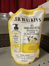 JR Watkins Lemon Gel Hand Soap Refill 28oz/828ml Fast Free Shipping NEW 0.71 per fl oz