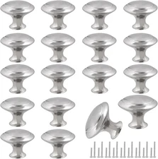 Romeda 30mm Silver Cabinet Knobs - 18 Pieces