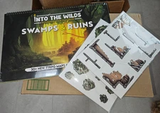 Into The Wilds Tom Cartos SWAMPS & RUINS Battle Maps + Extra Stickers!