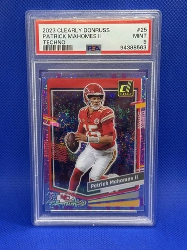 2023 Panini Clearly Donruss - Patrick Mahomes II #25 Techno 3/10 PSA 9 POP 2 SSP