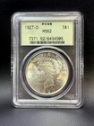 Beautiful 1927-D Peace Silver Dollar Graded MS-63 By PCGS! NO RESERVE!