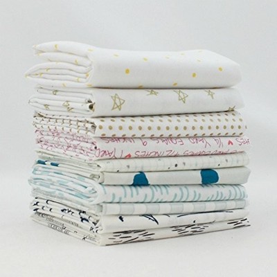 White Low Volume Fat Quarter Bundle, LV.10FQ, Precuts, Mixed Designers, Fabric