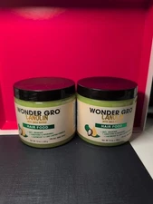💞 Lot of 2 Wonder Gro Lanolin + Shea Butter Hair Food Treatmemt Leave In 12oz 
