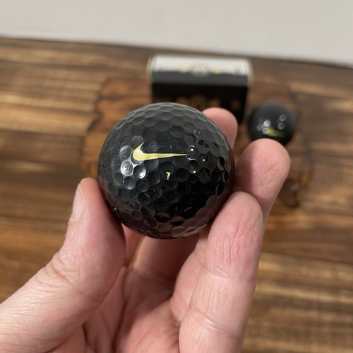 New Rare Nike Golf One Black Tiger Woods Black Golf Balls Gold Logo #1 - Picture 12 of 17