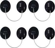 4 Pack Fridge Lock with Combination, No Key Required Refrigerator Lock w
