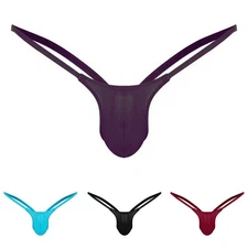 Men's Sexy Thongs Underwear G-string Jockstrap Briefs Pouch Panties Underpants