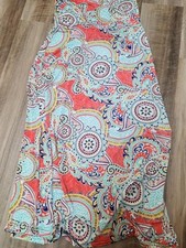 Women's Paisley Strapless Dress or Long Skirt One Size Fits All