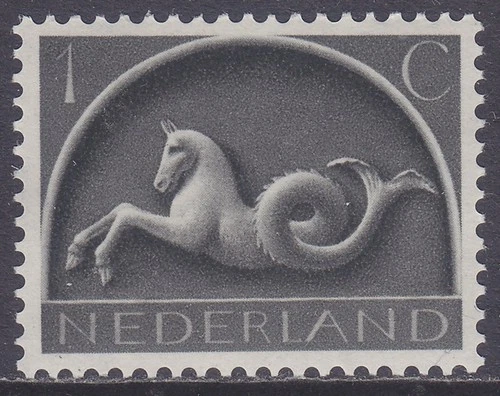 Nederland plaatfout 405PM7 op 1 ct Germaanse symbolen 1943 postfris (MNH)