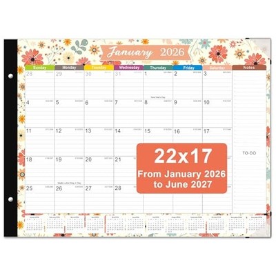 Desk Calendar 2026-2026 Desk Calendar Large 22x17, 18 Mouths From Colourful