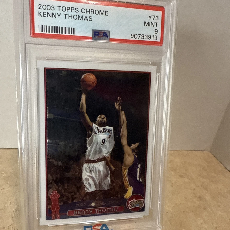 Kenny Thomas 2003-04 Topps cromo #73 76ers PSA 9 Foto 3 de 4