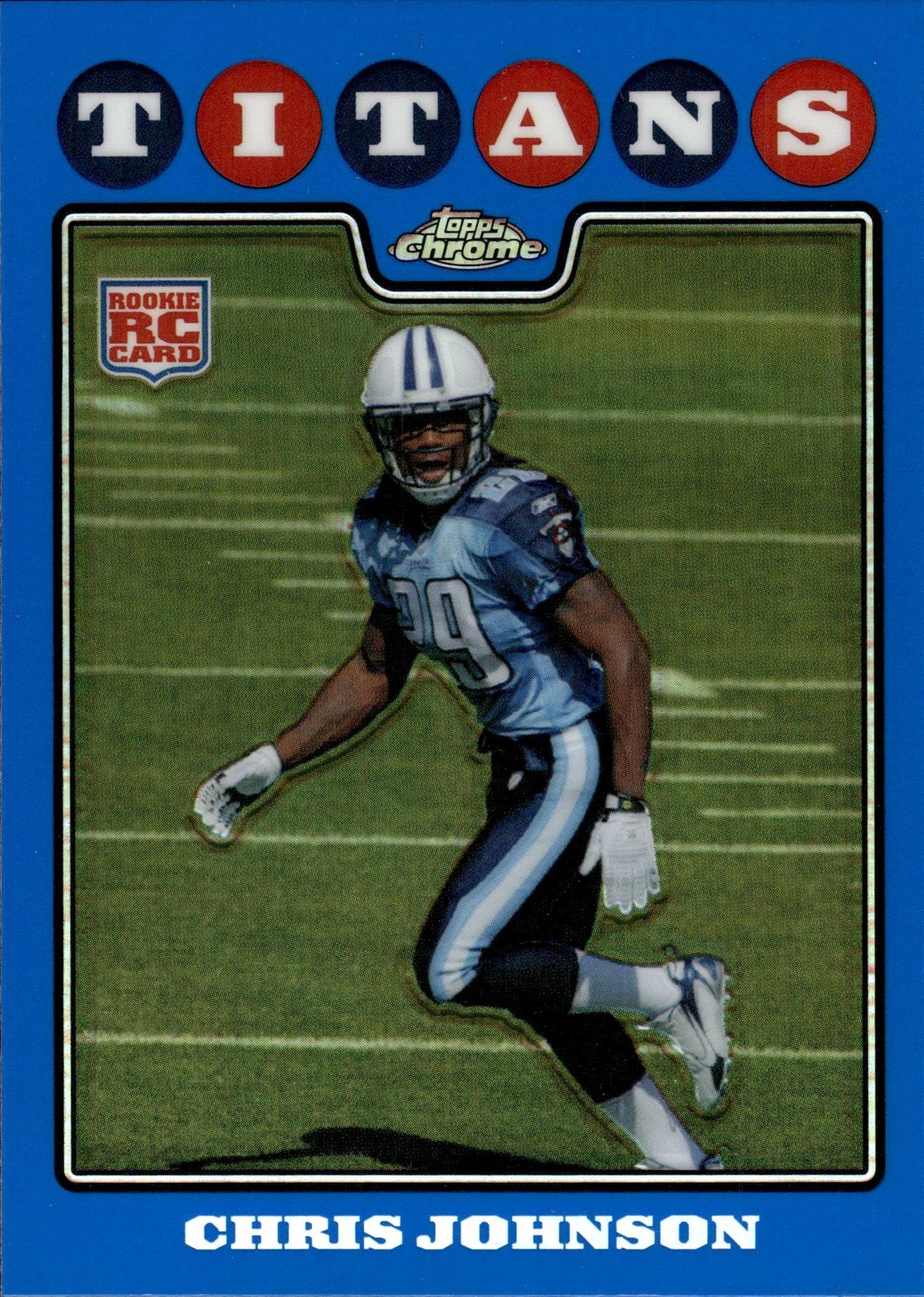 2008 Topps Chrome #TC186 Chris Johnson Blue Refractors