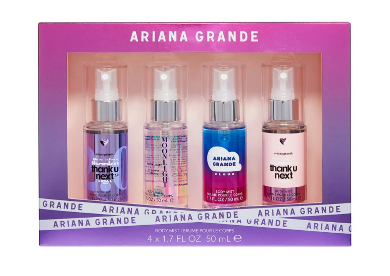 Ariana Grande 4PC Body Spray Coffret, 1.7 OZ (Thank U Next 2.0, Moonlight, Cloud