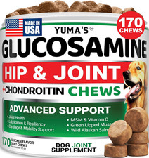 YUMA'S Glucosamine for Dogs - Hip and Joint Supplement for Dogs - 170 Ct - Gluco