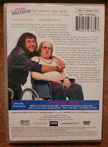 LITTLE BRITAIN The Complete Third Series DVD 3rd 3 Three BBC Comedy RARE OOP WS - Imagen 2 de 3