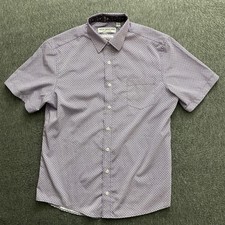 Nick Graham Shirt Mens Medium Purple Geometric Everywhere Stretch Performance