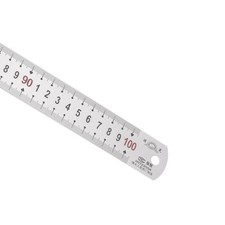 Stainless Steel Ruler 1m/40" x 1.3" Double Reading Straight Edge Metal