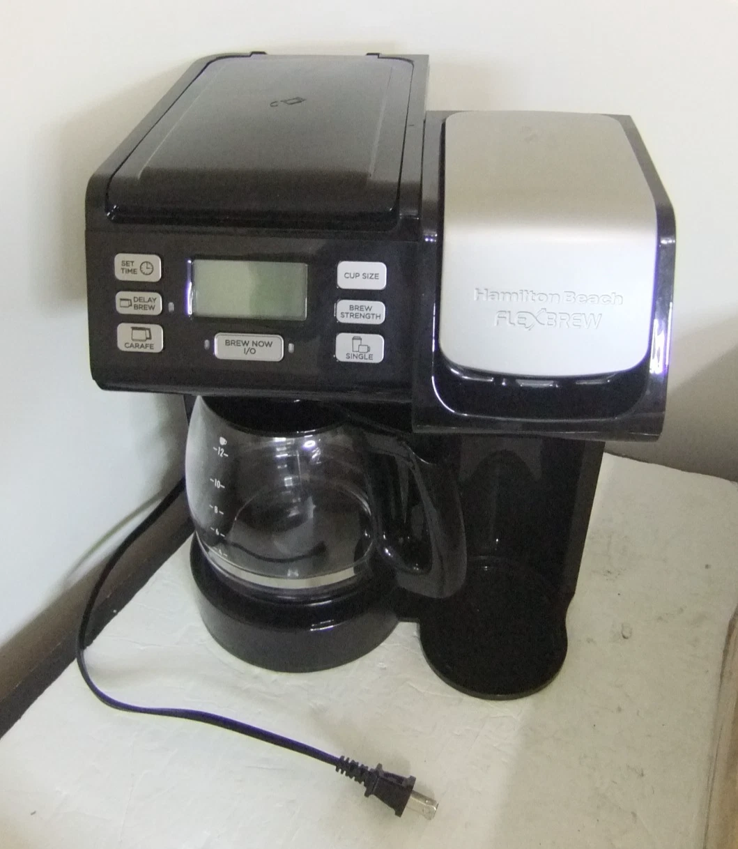 Flexbrew Trio 12-Cup Black Drip Coffee Maker with Single Cup Brewer MODEL #A147