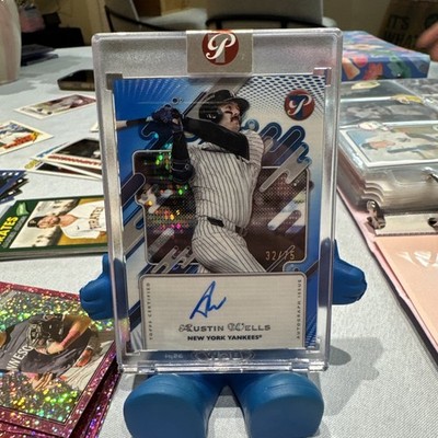 2025 Topps Pristine Austin Wells Blue Auto /75 Autograph NY Yankees Encased