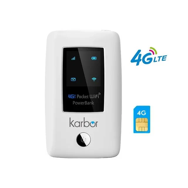 Karbor 6000mAh 4G LTE WiFi 6 Portable Router Hotspot SIM Slot Mobile Internet - Image 2 of 4
