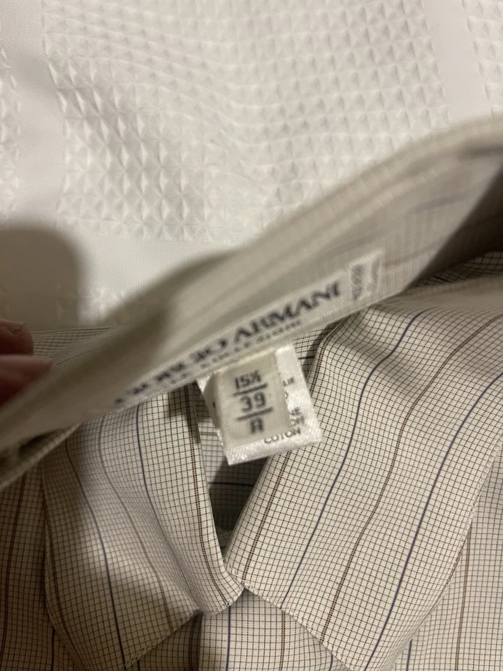 Giorgio Armani Hombre Camisa de Lujo 39 15-1/2 Foto 4 de 4