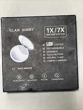 Glam Hobby rechargeable led travel compact mirror