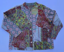 Notations Womens Shirt Top Blouse Multicolor Floral