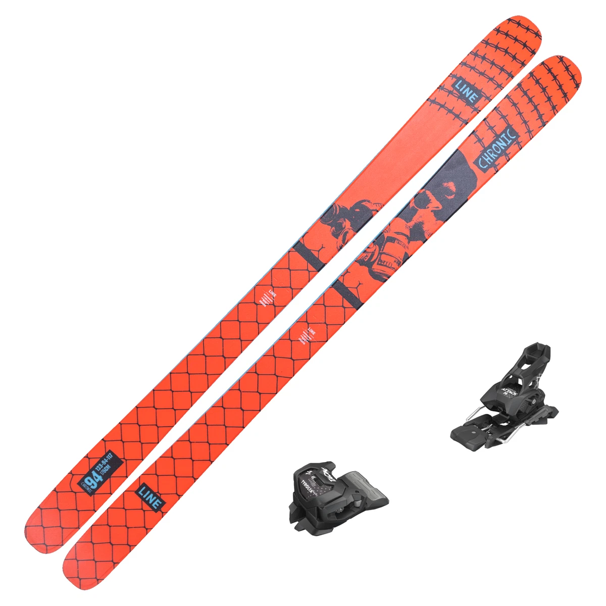 LINE CHRONIC 164cm ビンディングmarker square LINE CHRONIC 164cm