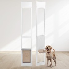 Dog Door for Sliding Glass Door 75 7/8"-80 11/16" Adjustable Height Doggy