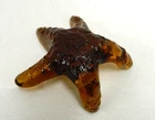 Blenko Hand Blown Art Glass Walking Starfish Paperweight AMBER