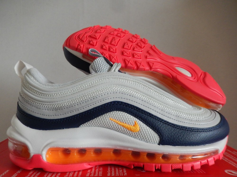 Nike Air Max 97 Women's Pure Platinum Laser Orange Size 8 921733-015