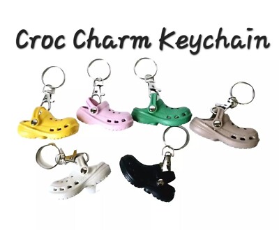 Croc Shoe Charm Keychain 6PC Shoe Decorations 3D Cute Mini Accessories for Crocs