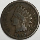 1893 United States Indian Head Cent Penny - Very Good (VG) KM#90a - 4235-AH