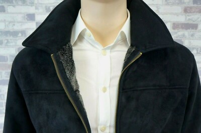 CHAPS COOLE HERREN JACKE KURZMANTEL PARKA WILDLEDER OPTIK DUNKELGRAU KUNSTFELL L