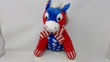 Vintage Dakin Democrat Donkey Plush Red White Blue W/Tags