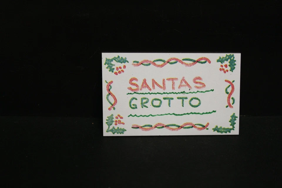 HANDCRAFTED PUPPENHAUS (Blechschild WEIHNACHTSMANN GROTTE