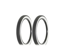 ALTALINE Bicycle Tire 20" x 2.125 Black/WHITE Slick Style (2) TIRES Wide Design