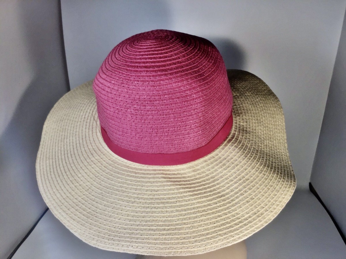 Juicy Couture Floppy Woven Sunhat with Pink Tassels Juicy Couture Pink Plaid Linen Beach Sun Hat | Mercari main image 2