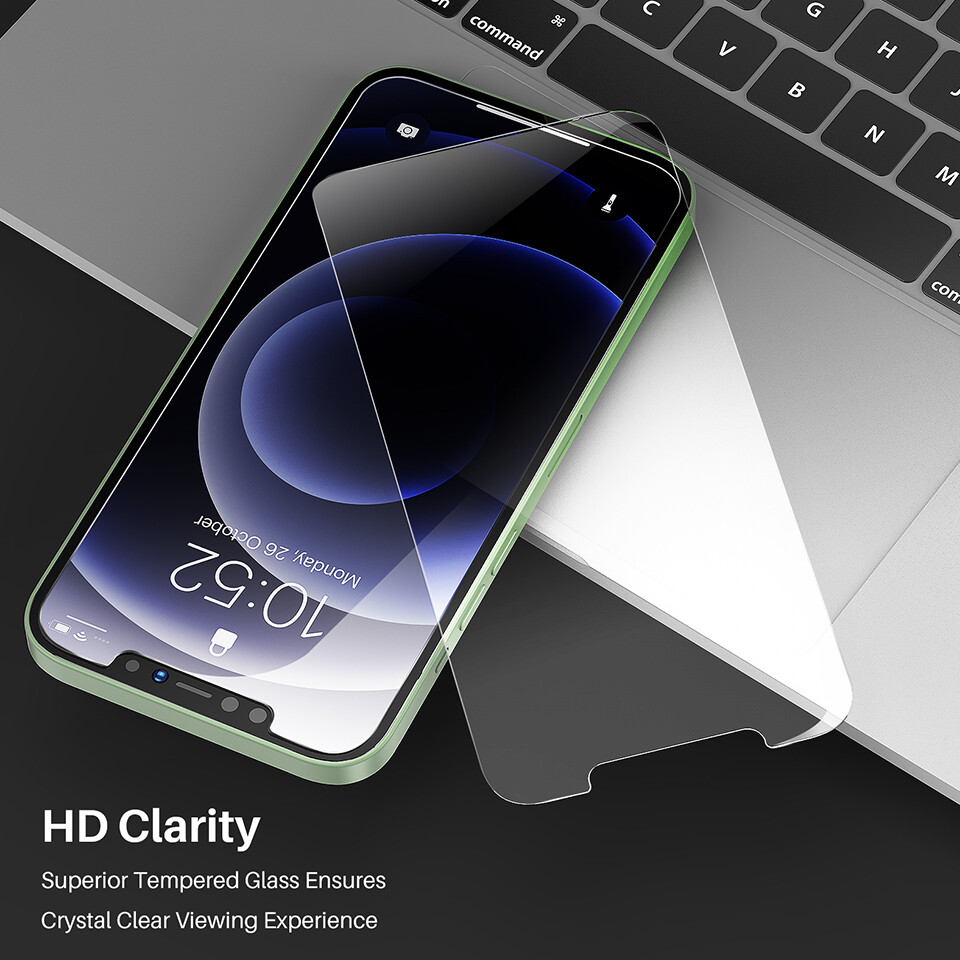 3 Pack TOZO Premium Tempered Glass for iPhone 12 Mini Screen Protector