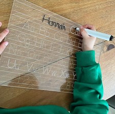 Tablero de rastreo de nombre personalizado, escritura práctica, tablero de escritura acrílico, regalo