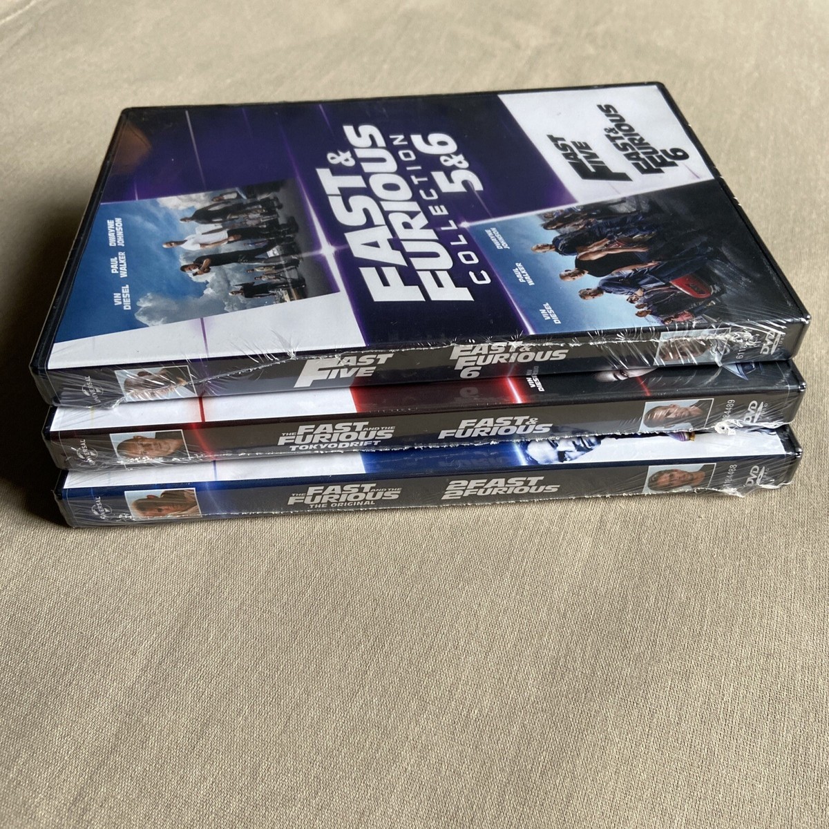 Fast & Furious 1 2 3 4 5 6 (DVD 6-Film Set) Paul Walker Vin