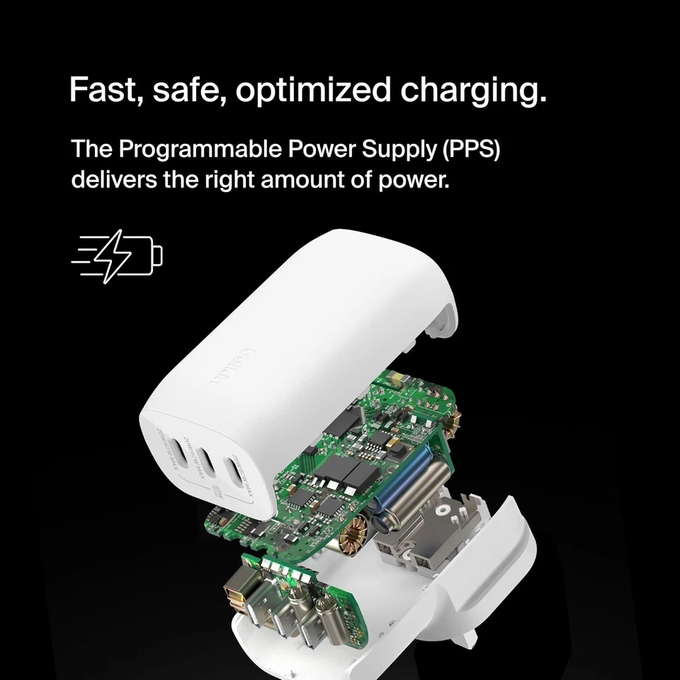 Belkin BoostCharge 3-Port USB-C  PD 3.1 Fast Charging Wall Charger with PPS 67W - Image 3 of 4
