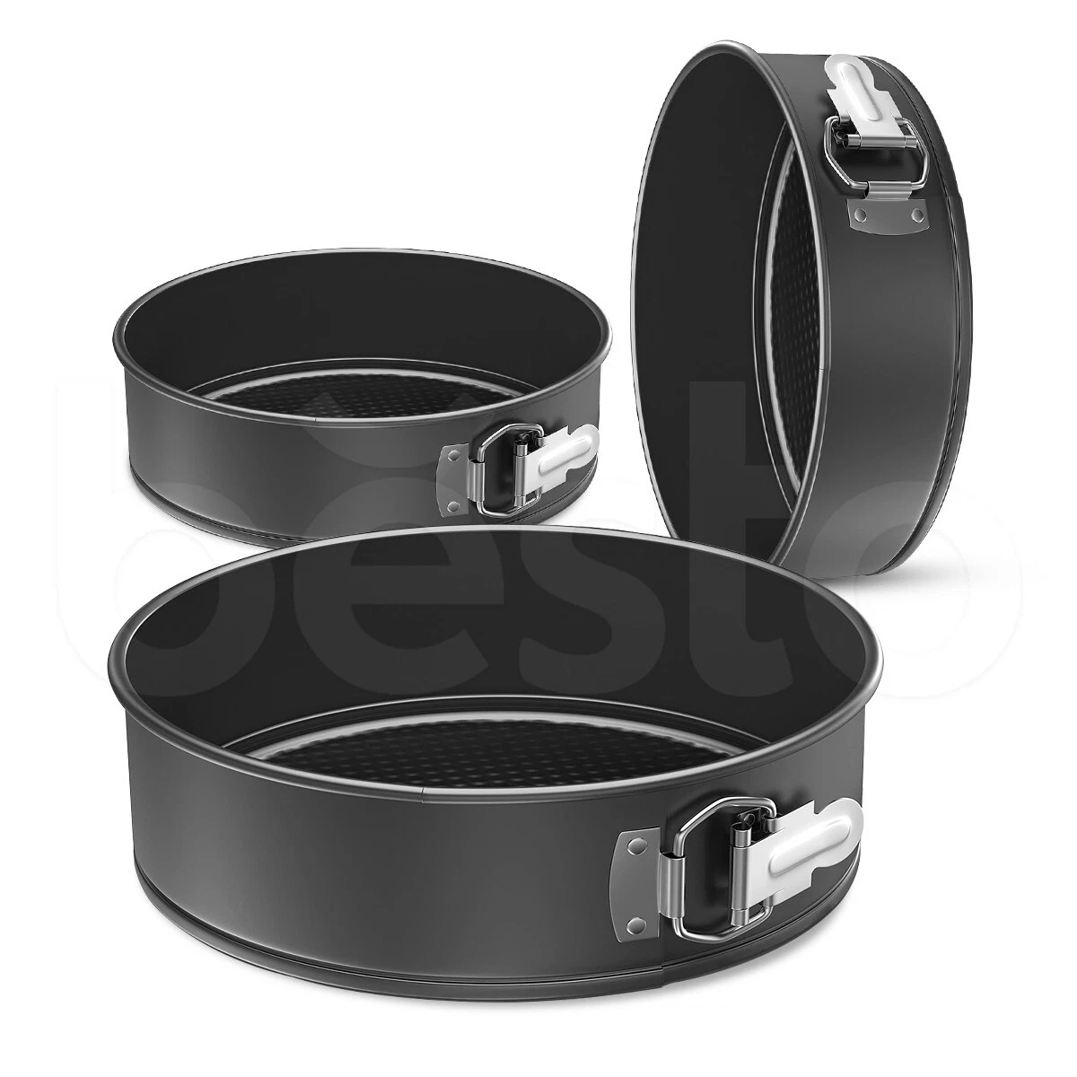 3 x Round Springform Cake Tin set Nonstick Leak-Proof Pan Oven Baking Trays
