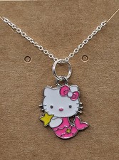 Pink Mermaid Hello Kitty Charm Necklace