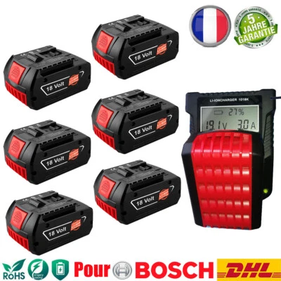 pour Bosch Batterie 18V 5Ah 18V GBA GSR GSB GDR BAT609 BAT610 BAT618 BAT619 620