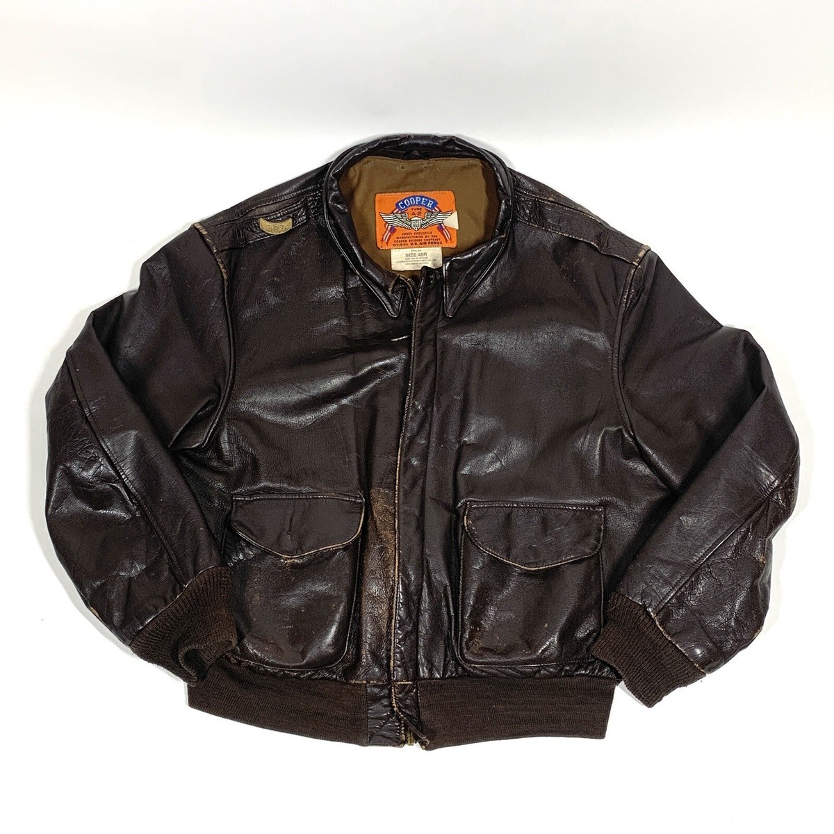 Vintage Copper Type A-2 Brown Leather Air Force Flight Vintage Copper Type A-2 Brown Leather Air Force Flight