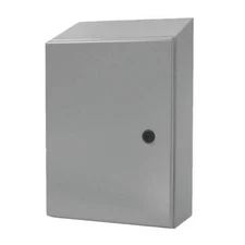 NEW! WIEGMANN N412121206CST Sloped Top Enclosure, Mtlc, 12InH x 12InW x 6InD 