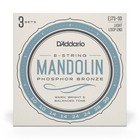3 Pack D'Addario EJ73 Mandolin Strings, Phosphor Bronze, Light 10-38 EJ73-3D