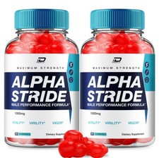(2 Pack) Alpha Stride Gummies for Men   Alpha...