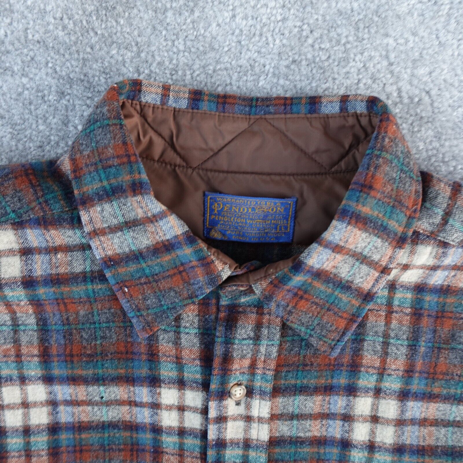 VTG Pendleton Shirt Mens L Large Plaid Flannel 10… - image 2
